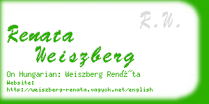 renata weiszberg business card
